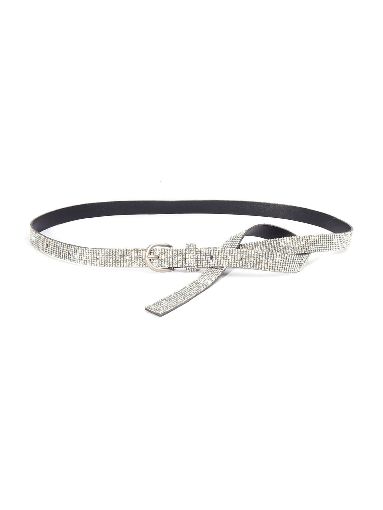 Cinturón con diseño de diamante de imitación - imagen 3